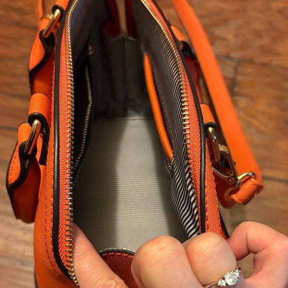 Orange Structured Handbag - Picture 5 of 9